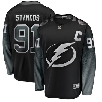 Tampa Bay Lightning #91 Steven Stamkos Black Stitched Jersey