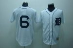 Mitchell And Ness Tigers #6 Al Kaline Stitched White Throwback Jersey