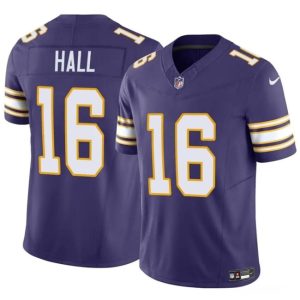 Minnesota Vikings #16 Jaren Hall Purple 2023 F.U.S.E. Vapor Untouchable Throwback Limited Stitched Jersey