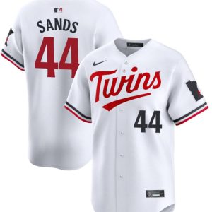 Minnesota Twins #44 Cole Sands White 2024 Home Limited Cool Base Stitched Jersey