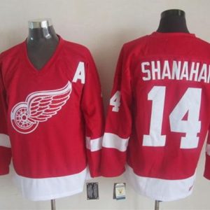 Red Wings #14 Brendan Shanahan Red CCM Throwback Stitched Jersey