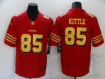 San Francisco 49ers #85 George Kittle Red Gold Vapor Untouchable Limited Stitched Jersey