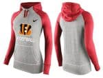 Nike Cincinnati Bengals Performance Hoodie Grey Red_1