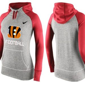 Nike Cincinnati Bengals Performance Hoodie Grey Red_1