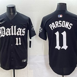 Dallas Cowboys #11 Micah Parsons Black 'Gothic Lone Star Edition' Limited Stitched Jersey