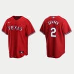 Texas Rangers #2 Marcus Semien Red Cool Base Stitched Baseball Jersey