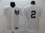 New York Yankees #2 Derek Jeter White Flex Base Stitched Jersey
