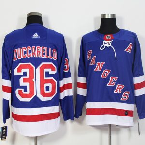New York Rangers #36 Mats Zuccarello Royal Blue Stitched Adidas Jersey