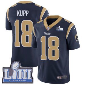 Los Angeles Rams #18 Cooper Kupp Navy Blue Super Bowl LIII Vapor Untouchable Limited Stitched Jersey
