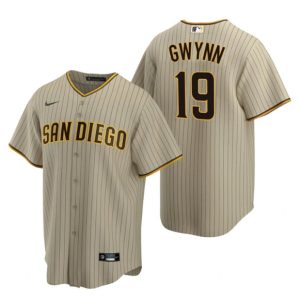 San Diego Padres #19 Tony Gwynn Brown Cool Base Stitched Jersey