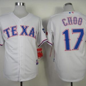 Rangers #17 Shin-Soo Choo White Cool Base Stitched Jersey