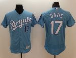 Royals #17 Wade Davis Light Blue Flexbase Authentic Collection Stitched Jersey