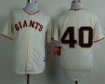 Giants #40 Madison Bumgarner Cream Cool Base Stitched Jersey
