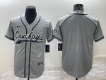 Dallas Cowboys Blank Grey Stitched Jersey