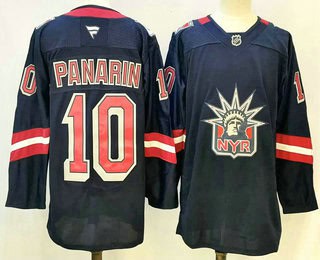 New York Rangers #10 Artemi Panarin Navy Reverse Retro Authentic Jersey
