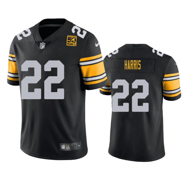 Pittsburgh Steelers #22 Najee Harris Black 2023 50th Anniversary Vapor Untouchable Limited Jersey