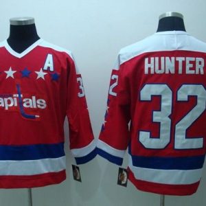 Capitals #32 Hunter Stitched CCM Throwback Red Jersey
