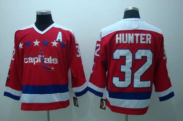 Capitals #32 Hunter Stitched CCM Throwback Red Jersey