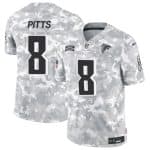 Atlanta Falcons #8 Kyle Pitts 2024 F.U.S.E. Arctic Camo Salute To Service Limited Stitched Jersey