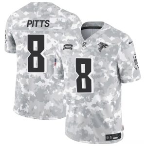 Atlanta Falcons #8 Kyle Pitts 2024 F.U.S.E. Arctic Camo Salute To Service Limited Stitched Jersey