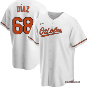 Baltimore Orioles #68 Lewin D¨ªaz White Cool Base Stitched Jersey