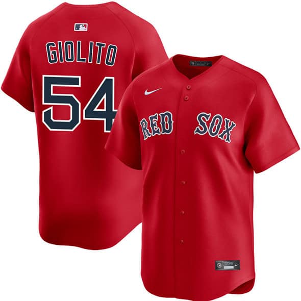 Boston Red Sox #54 Lucas Giolito Red 2025 Alternate Limited Stitched Jersey