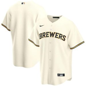 Milwaukee Brewers Blank Cream Cool Base Stitched Jersey