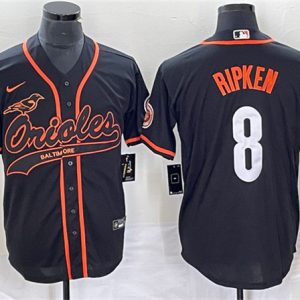 Baltimore Orioles #8 Cal Ripken Jr. Black City Connect Cool Base Stitched Jersey