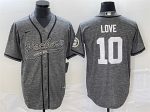 Green Bay Packers #10 Jordan Love Gray Cool Base Stitched Jersey