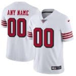 49ers Customized White 100th Season Limited Stitched Jersey.