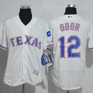 Rangers #12 Rougned Odor White Flexbase Authentic Collection Stitched Jersey
