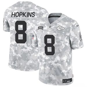 Kansas City Chiefs #8 DeAndre Hopkins 2024 F.U.S.E. Arctic Camo Salute To Service Limited Stitched Jersey