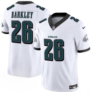 Philadelphia Eagles #26 Saquon Barkley White 2024 New F.U.S.E. Vapor Untouchable Limited Stitched Jersey