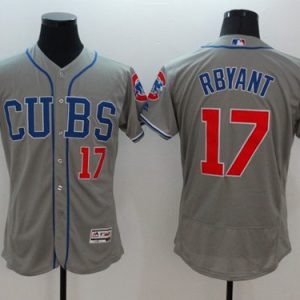 Cubs #17 Kris Bryant Grey Flexbase Authentic Collection Alternate Road Stitched Jersey