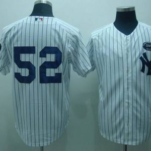 Yankees #52 C.C. Sabathia White GMS The Boss Stitched Jersey