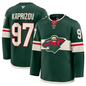 Minnesota Wild #97 Kirill Kaprizov Green 2024-25 Home Stitched Jersey