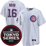 Chicago Cubs #16 Matthew Boyd White 2025 World Tour: Tokyo Series Home Stitched Jersey