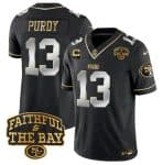 San Francisco 49ers #13 Brock Purdy Black 2025 F.U.S.E. 1-Star C With Faithful To The Bay Patch Limited V8 Stitched Jersey