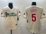 Philadelphia Phillies #5 Bryson Stott Cream Phanatic Limited Stitched Jersey