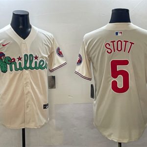 Philadelphia Phillies #5 Bryson Stott Cream Phanatic Limited Stitched Jersey