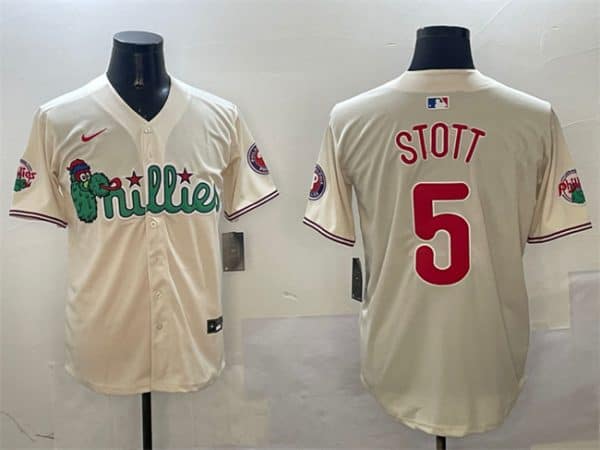 Philadelphia Phillies #5 Bryson Stott Cream Phanatic Limited Stitched Jersey