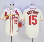 Cardinals #15 Randal Grichuk Cream Cool Base Stitched Jersey