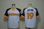 Mitchell And Ness Padres #19 Tony Gwynn White Throwback Stitched Jersey