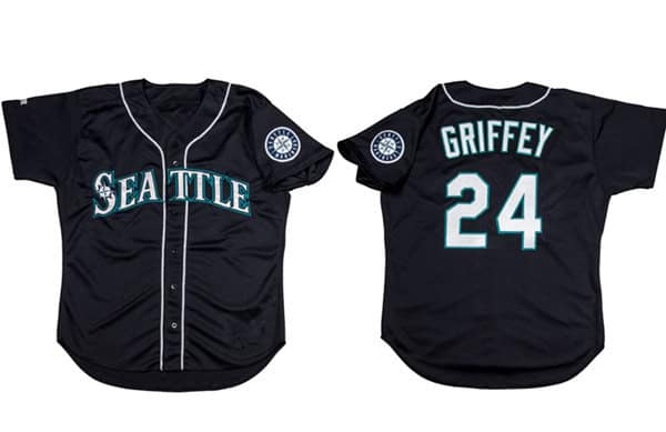 Seattle Mariners #24 Ken Griffey Jr. Black Cool Base Stitched Jersey
