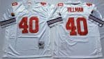 Mitchell And Ness Cardinals #40 Pat Tillman White Throwback Stitched Jersey