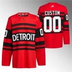 Detroit Red Wings Custom Red 2022-23 Reverse Retro Stitched Jersey