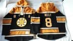 Bruins #8 Cam Neely Black Sawyer Hooded Sweatshirt Stitched Jersey