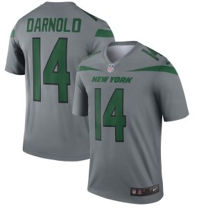 New York Jets #14 Sam Darnold Gray Inverted Legend Stitched NFLJersey