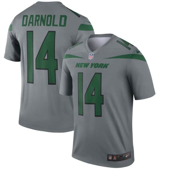 New York Jets #14 Sam Darnold Gray Inverted Legend Stitched NFLJersey