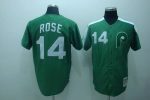 Mitchell And Ness Phillies #14 Rose Stitched Green Throwback Jersey